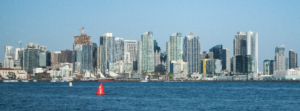 San Diego skyline from the water